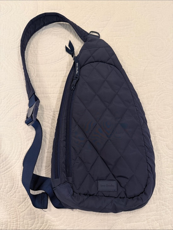 Vera Bradley Handbags - Vera Bradley Quilted Navy Crossbody Sling